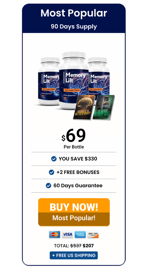 MemoMaster buy now 3 bottles